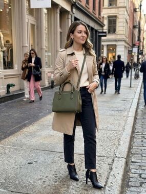 NWOT Michael Kors Olive Green Saffiano Leather Satchel